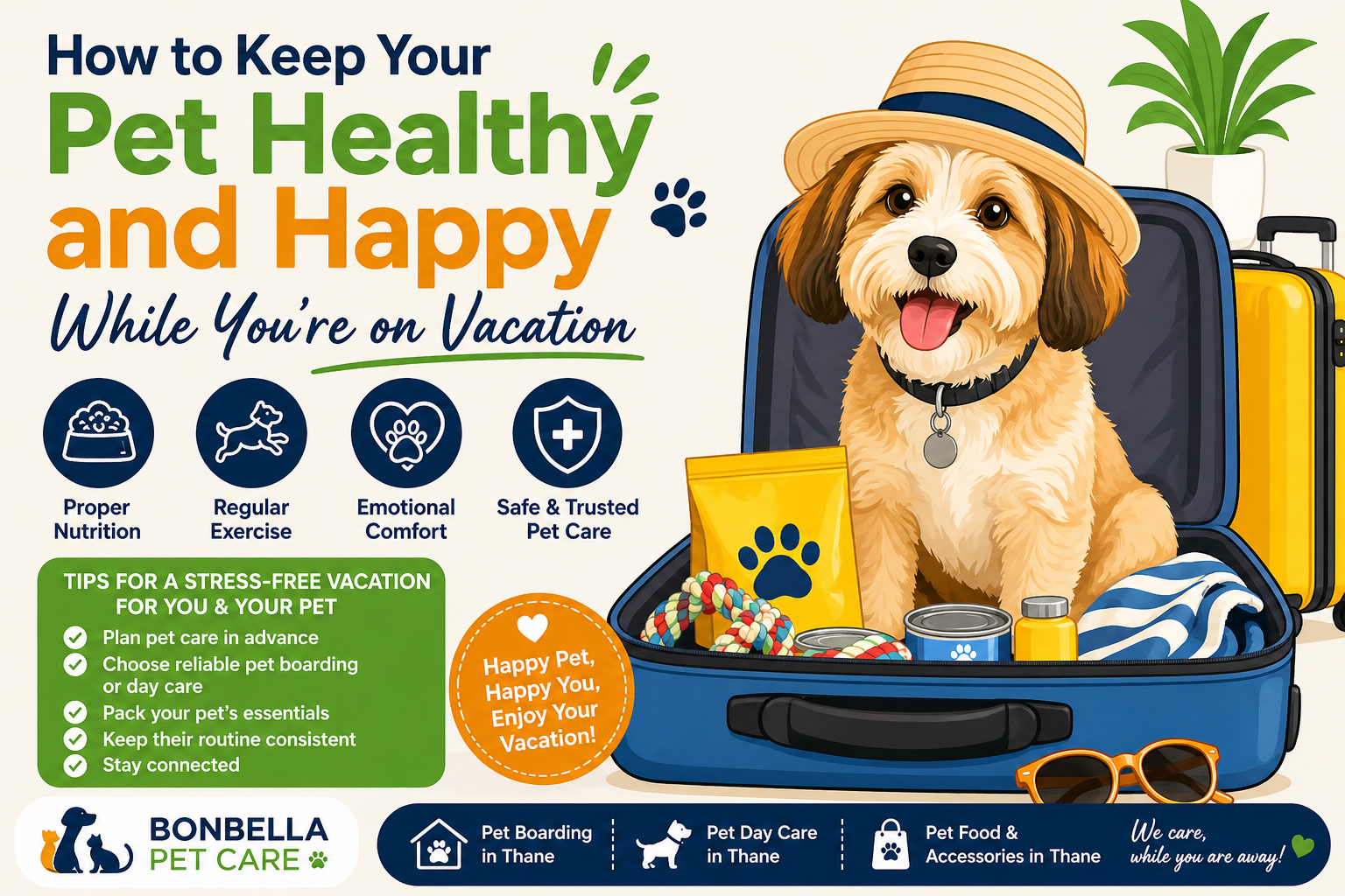 How to Keep Your Pet Healthy and Happy While You’re on Vacation