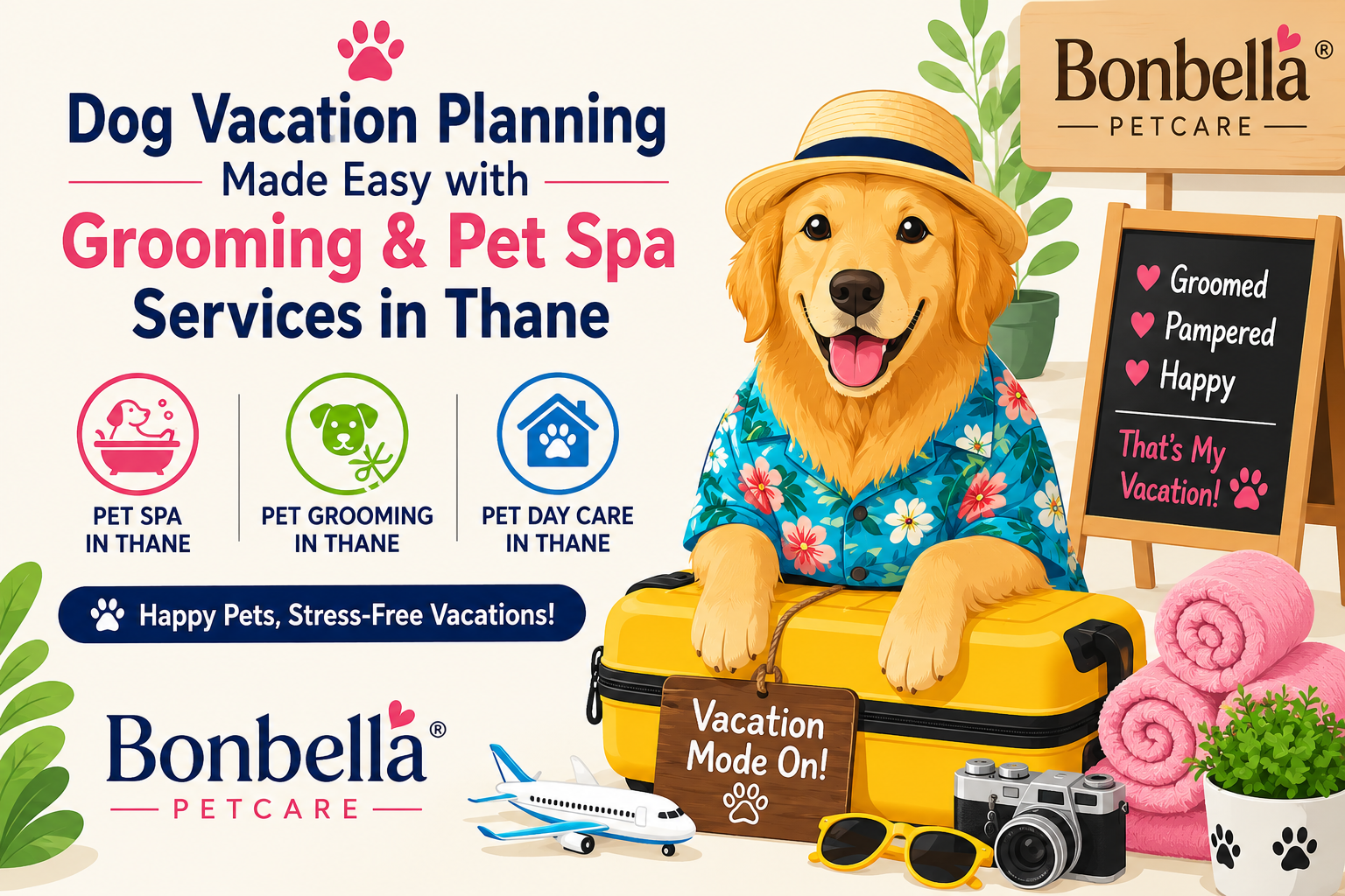 Dog Vacation Planning Made Easy with Grooming & Pet Spa Services in Thane