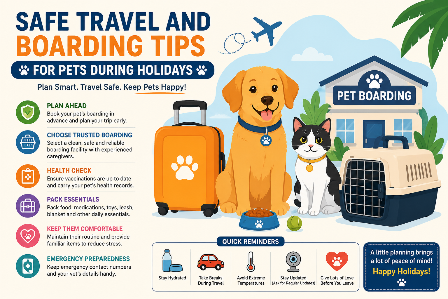 Safe Travel and Boarding Tips for Pets During Holidays