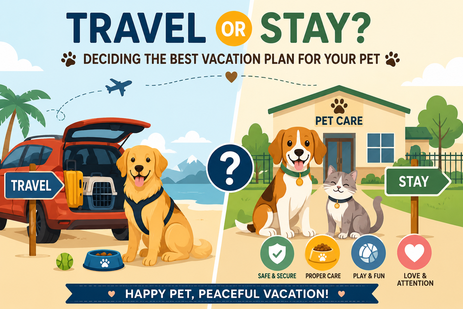 Travel or Stay? Deciding the Best Vacation Plan for Your Pet